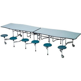 BioFit Afton ADA Cafeteria Table with Powder Coat Frame, Accommodates 4 Wheelchairs - 12'L BioFit Shiffler Furniture and Equipment for Schools