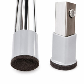 Gray Table/Chair Leg Cap with Brown Felt for Round and Square