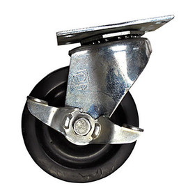 Caster with Soft Wheel - Brake and Top Plate Shiffler Shiffler Furniture and Equipment for Schools