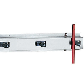 24"L Mop Holder (Holds 3 Mops) Stainless Steel Bobrick Washroom Shiffler Furniture and Equipment for Schools