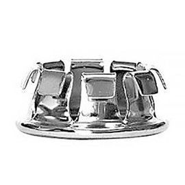 Spring closure cap for 7/8" OD round tubing; nickel plated steel, 100 pieces Shiffler Shiffler Furniture and Equipment for Schools