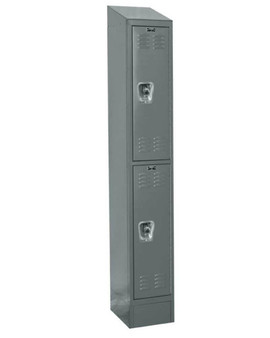 Hallowell ReadyBuilt II Locker Complete, 12"W x 15"D x 83"H - Double Tier, 1 Wide, Assembled Hallowell Shiffler Furniture and Equipment for Schools