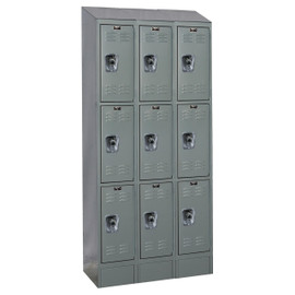 Hallowell ReadyBuilt II Locker Complete, 36"W x 15"D x 83"H - Triple Tier, 3 Wide, Assembled Hallowell Shiffler Furniture and Equipment for Schools