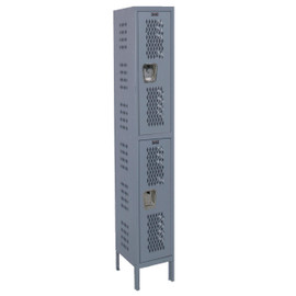 Hallowell Heavy-Duty Ventilated (HDV) Locker Complete, 12"W x 12"D x 78"H - Double Tier, 1 Wide, Assembled Hallowell Shiffler Furniture and Equipment for Schools