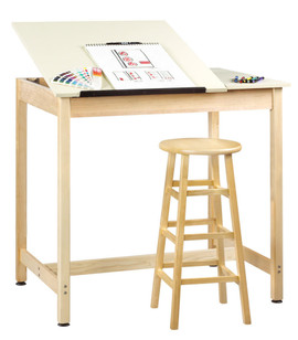 Diversified Woodcrafts Drafting Table - 2 Piece Adjustable Diversified Woodcrafts Shiffler Furniture and Equipment for Schools