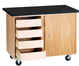 Diversified Woodcrafts Mobile Lab 48x28x36, Oak Diversified Woodcrafts Shiffler Furniture and Equipment for Schools