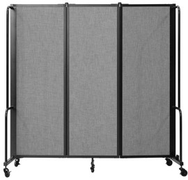 NPS Room Divider, 6' Height, 3 Sections, Grey National Public Seating Shiffler Furniture and Equipment for Schools
