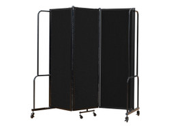 NPS Room Divider, 6' Height, 3 Sections, Black National Public Seating Shiffler Furniture and Equipment for Schools