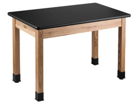 NPS Wood Science Lab Table, 24 x 54 x 30, HPL Top National Public Seating Shiffler Furniture and Equipment for Schools