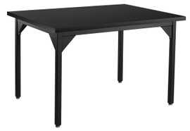 NPS Steel Fixed Height Science Lab Table, 36 X 42 X 30, Phenolic Top, Black Frame National Public Seating Shiffler Furniture and Equipment for Schools