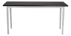 NPS Steel Height Adjustable Science Lab Table, 24 X 48 , HPL Top, Grey Frame National Public Seating Shiffler Furniture and Equipment for Schools
