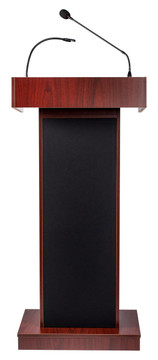 Oklahoma Sound Orator Lectern, Mahogany Oklahoma Sound Shiffler Furniture and Equipment for Schools