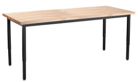 Buy NPS Heavy Duty Height Adjustable Steel Table, Black Frame, 24