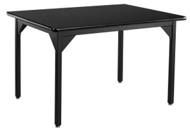 NPS Heavy Duty Steel Table, Black Frame, 36 x 48 x 30, HPL Top National Public Seating Shiffler Furniture and Equipment for Schools