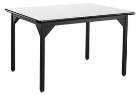 NPS Heavy Duty Steel Table, Black Frame, 36 x 60 x 30, Whiteboard Top National Public Seating Shiffler Furniture and Equipment for Schools