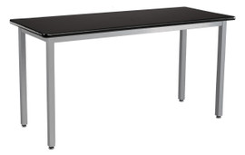 NPS Heavy Duty Steel Table, Gray Frame, 30 x 60, HPL Top National Public Seating Shiffler Furniture and Equipment for Schools