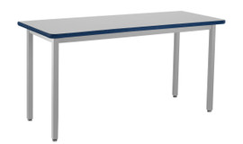 NPS Heavy Duty Steel Table, Gray Frame, 30 X 60 x 30, Supreme HPL Top National Public Seating Shiffler Furniture and Equipment for Schools