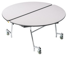 NPS Mobile Cafeteria Table, 60" Round, MDF Core, ProtectEdge National Public Seating Shiffler Furniture and Equipment for Schools