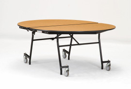 NPS Mobile Cafeteria Table, 72" Oval, MDF Core National Public Seating Shiffler Furniture and Equipment for Schools