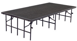 NPS 3' x 8' Stage, 24" Height, Grey Carpet National Public Seating Shiffler Furniture and Equipment for Schools