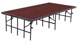 NPS 3' x 8' Stage, 8" Height, Red Carpet National Public Seating Shiffler Furniture and Equipment for Schools