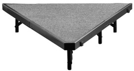 NPS Stage Pie Compatible with a 4'x8'x8" Stage, Grey Carpet National Public Seating Shiffler Furniture and Equipment for Schools
