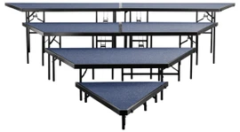 Buy NPS 4 Tier Seated Riser Stage Pie Section, Grey Carpet (48