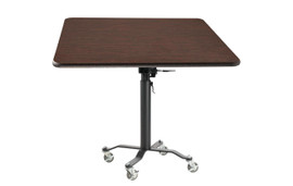 NPS Premium Plus Cafe Table, 36" Square, High Pressure Laminate Top, Particleboard Core, Mahogany National Public Seating Shiffler Furniture and Equipment for Schools