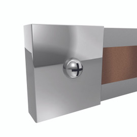 Ghent 2" Maprail End Stop, 2-Count Ghent Shiffler Furniture and Equipment for Schools