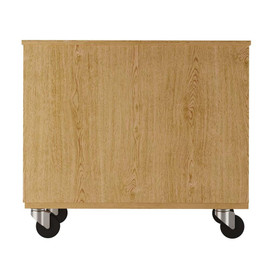 Diversified Woodcrafts Mobile Double Sided Tote Tray Cabinet, Oak, 12 Lime Tote Trays. 21"w x 37"d x 32.50"h Diversified Woodcrafts Shiffler Furniture and Equipment for Schools