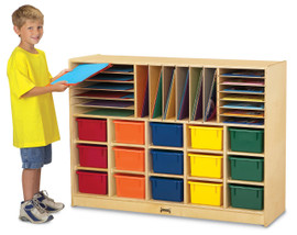 Jonti-Craft Sectional Cubbie-Tray Mobile Unit - without Trays Jonti-Craft Shiffler Furniture and Equipment for Schools