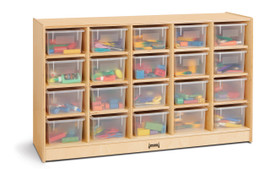 Jonti-Craft 20 Cubbie-Tray Mobile Storage - with Clear Trays Jonti-Craft Shiffler Furniture and Equipment for Schools