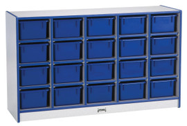 Rainbow Accents 20 Cubbie-Tray Mobile Storage - with Trays - Teal Jonti-Craft Shiffler Furniture and Equipment for Schools
