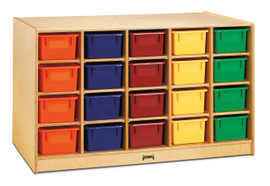 Jonti-Craft Double-Sided Island _ Single + 20 Cubbie-Tray - with Colored Trays Jonti-Craft Shiffler Furniture and Equipment for Schools