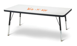 Berries Rectangle Dry Erase Table - 24" x 48", E-height - Write-n-Wipe/Black/Black Jonti-Craft Shiffler Furniture and Equipment for Schools