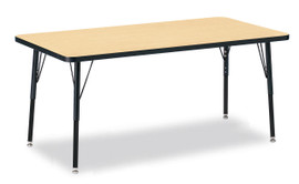 Berries Rectangle Activity Table - 30" X 60", A-height - Maple/Black/Black Jonti-Craft Shiffler Furniture and Equipment for Schools