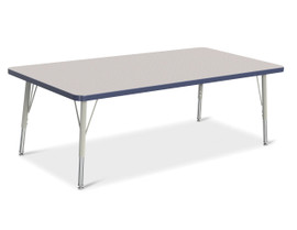 Berries Rectangle Activity Table - 30" X 60", E-height - Gray/Navy/Gray Jonti-Craft Shiffler Furniture and Equipment for Schools