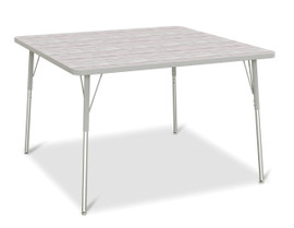 Berries Square Activity Table - 48" X 48", A-height - Driftwood Gray/Gray/Gray Jonti-Craft Shiffler Furniture and Equipment for Schools