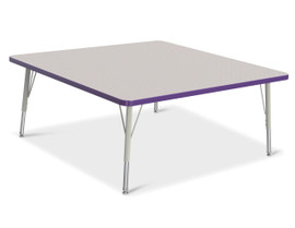 Berries Square Activity Table - 48" X 48", E-height - Gray/Purple/Gray Jonti-Craft Shiffler Furniture and Equipment for Schools