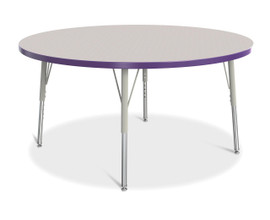 Berries Round Activity Table - 48" Diameter, E-height - Gray/Purple/Gray Jonti-Craft Shiffler Furniture and Equipment for Schools