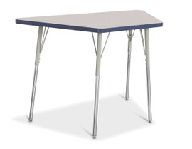 Berries Trapezoid Activity Tables - 24" X 48", A-height - Gray/Navy/Gray Jonti-Craft Shiffler Furniture and Equipment for Schools