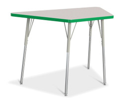 Berries Trapezoid Activity Tables - 24" X 48", A-height - Gray/Green/Gray Jonti-Craft Shiffler Furniture and Equipment for Schools