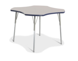 Berries Four Leaf Activity Table, A-height - Gray/Navy/Gray Jonti-Craft Shiffler Furniture and Equipment for Schools