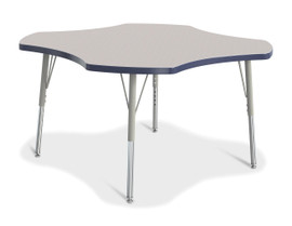 Berries Four Leaf Activity Table, E-height - Gray/Navy/Gray Jonti-Craft Shiffler Furniture and Equipment for Schools