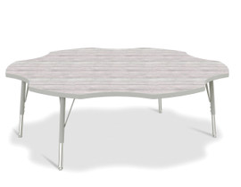 Berries 6-Leaf Activity Table - E-height - Driftwood Gray/Gray/Gray Jonti-Craft Shiffler Furniture and Equipment for Schools