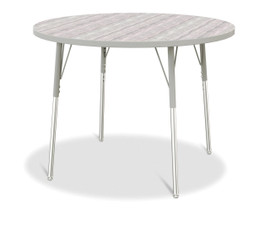 Berries Round Activity Table - 42" Diameter, A-height - Driftwood Gray/Gray/Gray Jonti-Craft Shiffler Furniture and Equipment for Schools