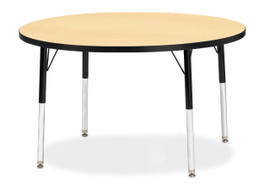 Berries Round Activity Table - 42" Diameter, E-height - Maple/Black/Black Jonti-Craft Shiffler Furniture and Equipment for Schools