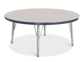 Berries Round Activity Table - 42" Diameter, E-height - Gray/Navy/Gray Jonti-Craft Shiffler Furniture and Equipment for Schools