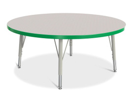 Berries Round Activity Table - 42" Diameter, E-height - Gray/Green/Gray Jonti-Craft Shiffler Furniture and Equipment for Schools