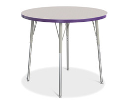 Berries Round Activity Table - 36" Diameter, A-height - Gray/Purple/Gray Jonti-Craft Shiffler Furniture and Equipment for Schools